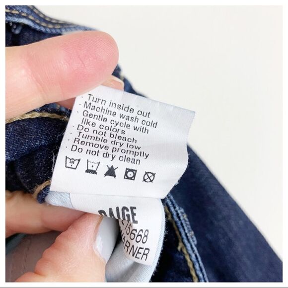 Paige Cutoff Stretch Denim Bermuda Jean Shorts Sz 26 - Picture 13 of 14